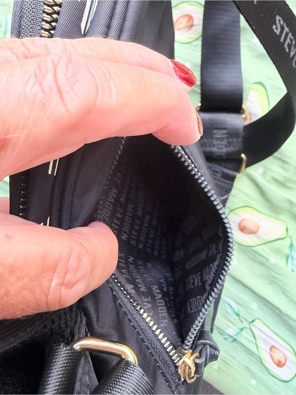 Steve Madden Black Mini Logo Backpack